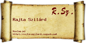 Rajta Szilárd névjegykártya